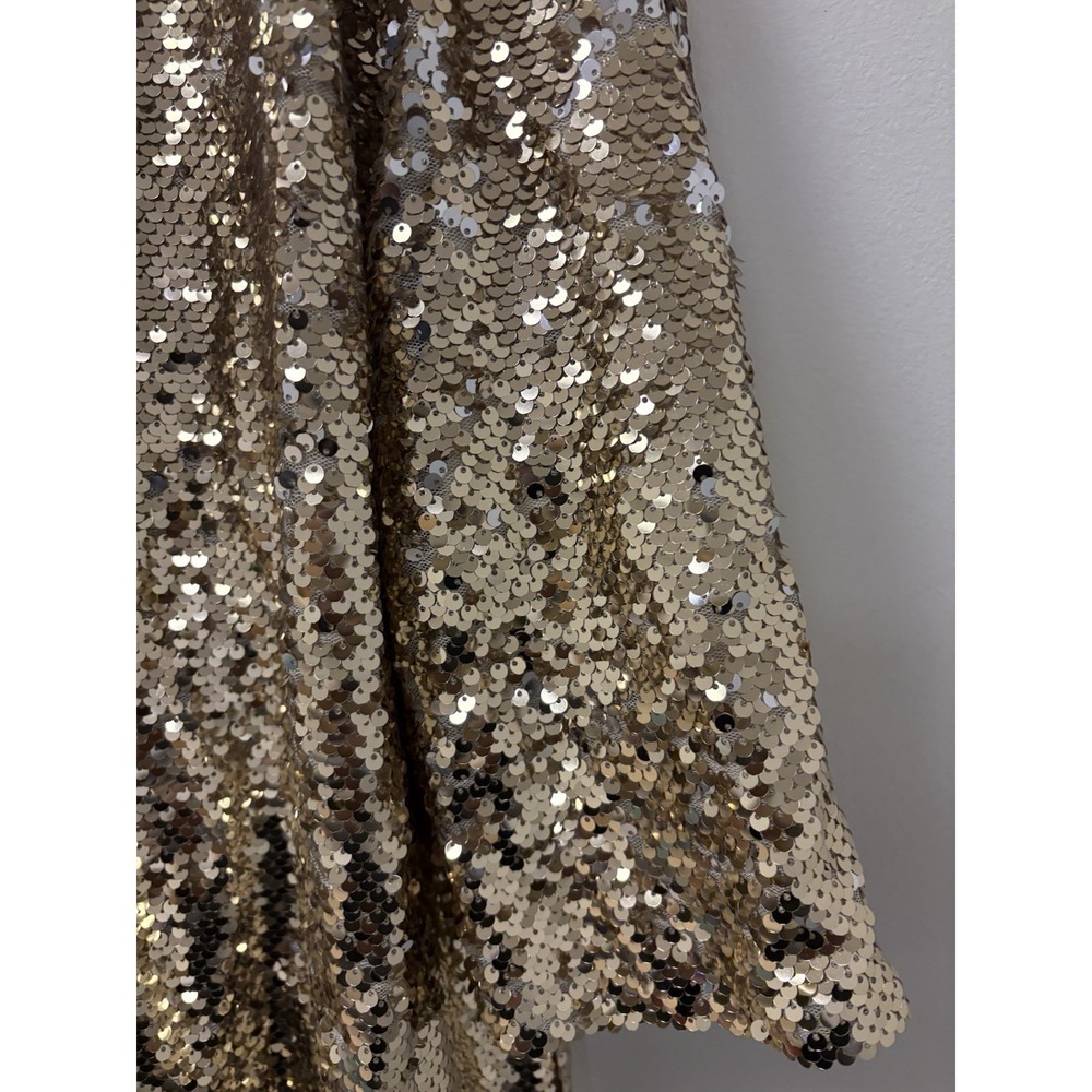 NWT "Lucky & Blessed Women's Tunic/Top Gold Sequins Sz Large Holiday Glam - Picture 7 of 11